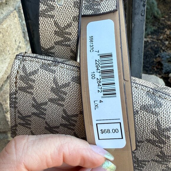 NWT MICHAEL MICHAEL KORS MONOGRAM BELT CROSSBODY BAG LG/XL NEW - Picture 13 of 14